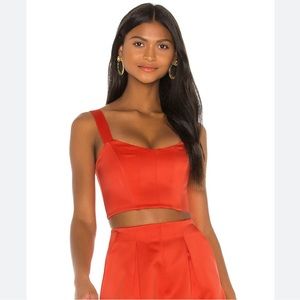 NBD Lian Bustier Top in Orange